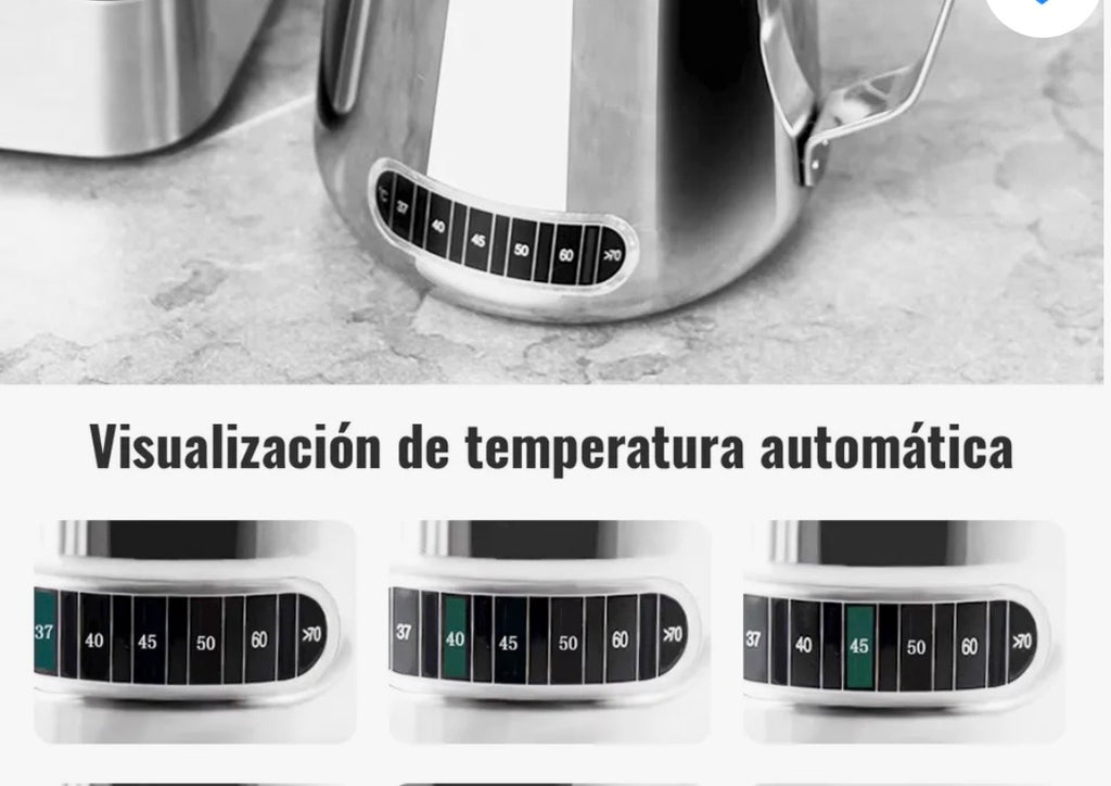 Jarra de espumar con termómetro 600ml