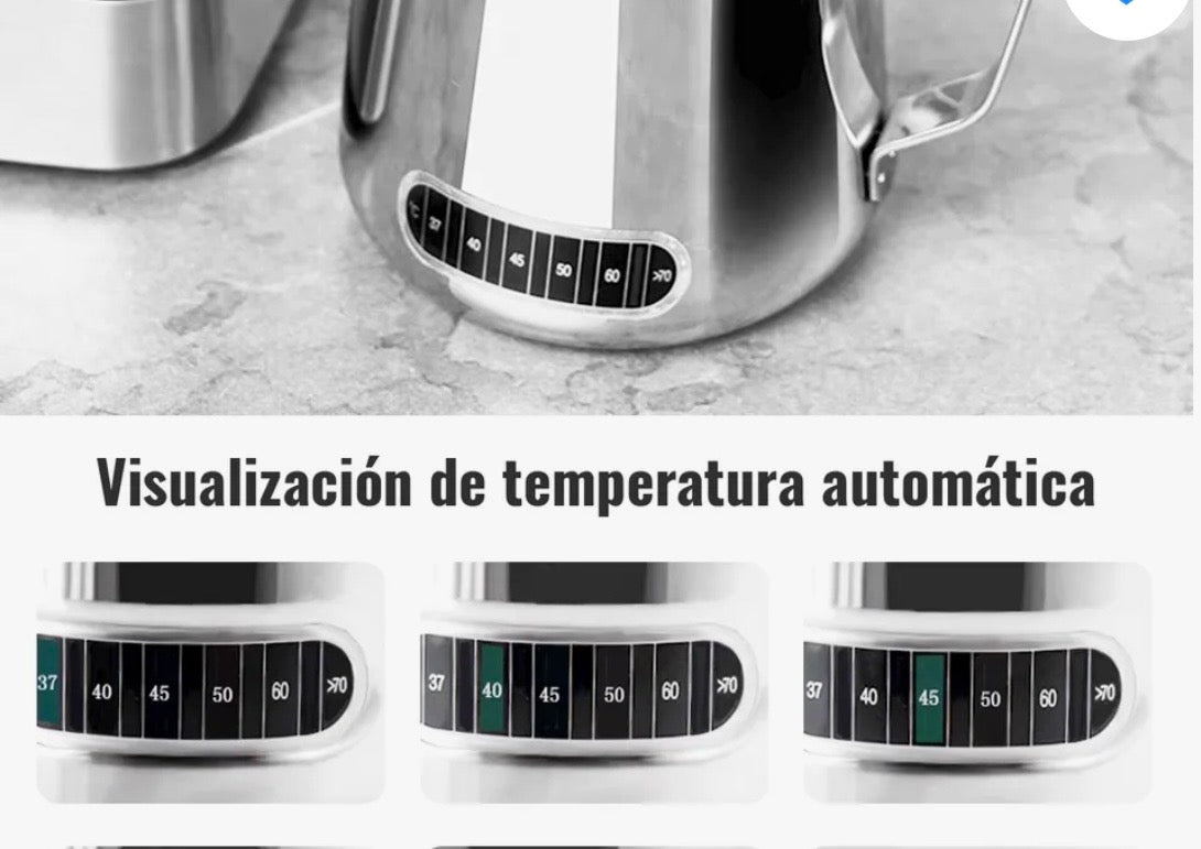 Jarra de espumar con termómetro 600ml