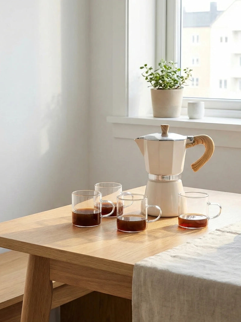 Cafetera Italiana + 4 tazas